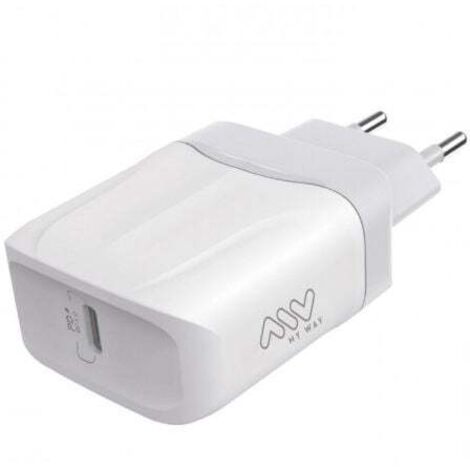 Cargador de Pared Myway MWACC0005/ 1xUSB Tipo-C/ 20W