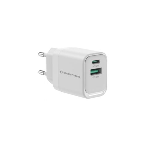 CARGADOR DE PARED QUICK CHARGE 3.0 PD  PPS 1PUERTO USB-C 1 PUERTO USB-A CONCEPTRONIC ALTHEA 33W