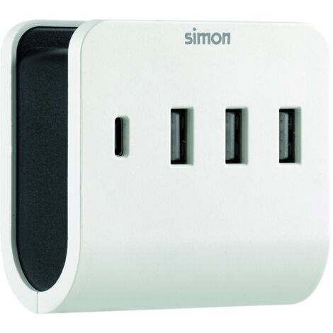 Cargador de Pared Simon CL610304 Blanco/Negro