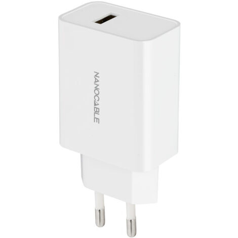 Cargador de Pared TooQ 10.10.2003/ 1xUSB/ 2.1A/ Blanco