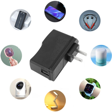 Cargador de pared USB de 5V 3A, material ABS, toma de carga rápida inteligente para teléfonos móviles y lámparas con múltiples funciones de protección.