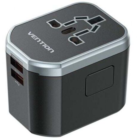 Cargador de Pared Vention FJCB0/ 1xUSB Tipo-C/ 2xUSB/ 20W