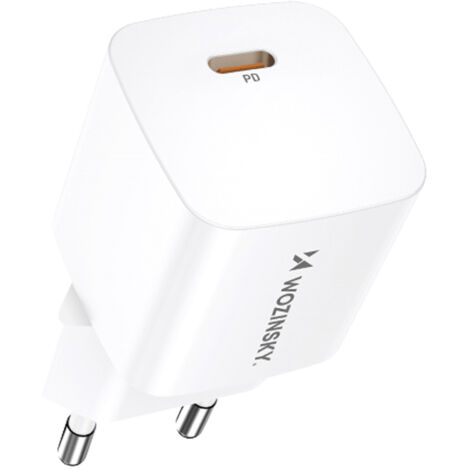 Cargador de pared Wozinsky CMWCS USB-C PD de 20 W - Blanco