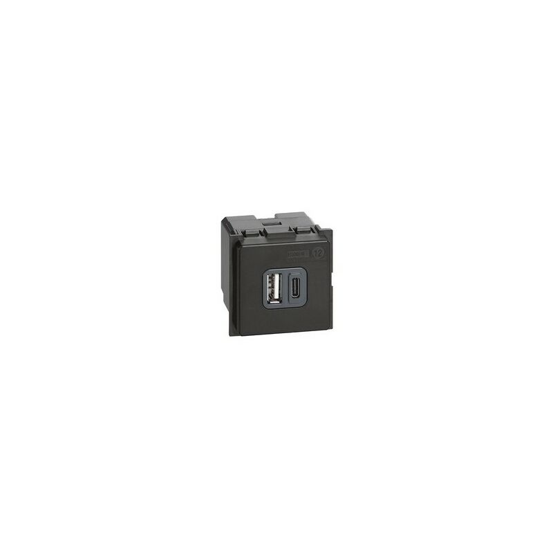 

Cargador doble USB Tipo A y Tipo C K4287C2 Living Now 2 modulos - Bticino