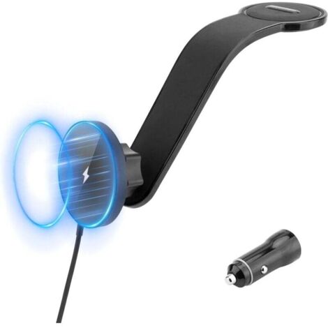 Cargador inalámbrico para coche de 15 W, cargador magnético inalámbrico, soporte de carga rápida para iPhone y otros teléfonos Android.