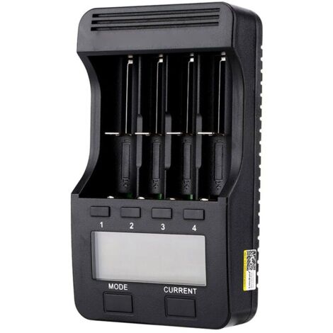 Cargador inteligente Liitokala Lii-500 con pantalla LCD: 4 ranuras para baterías recargables de iones de litio, Ni-MH y Ni-Cd