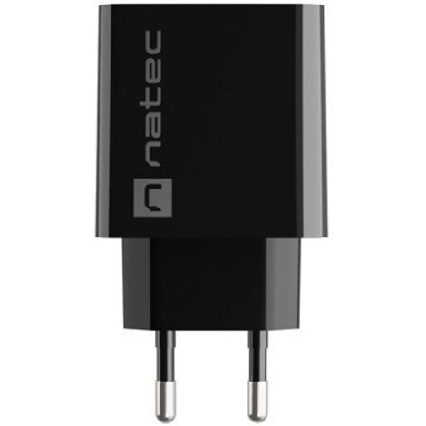 CARGADOR NATEC RIBERA 20W 1XUSB-A + 1XUSB-C PD3.0 QC3.0 NEGRO