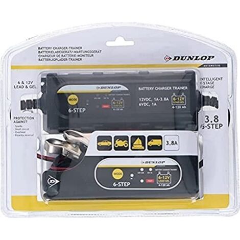 CARGADOR PARA BATERÍA DE COCHE 6/12V DUNLOP