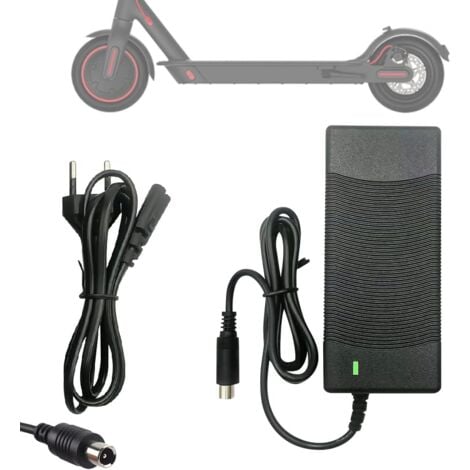 Cargador para Xiaomi M365, Cargador de Scooter Eléctrico 42V 2A, Cargador de Batería Rápido