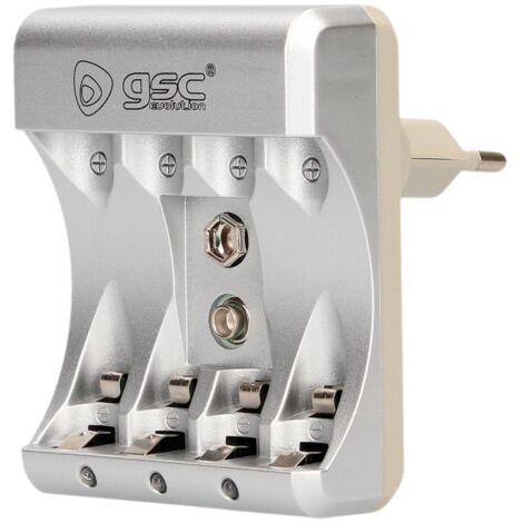 Cargador pilas recargables GSC Evolution AAA/AA/9V