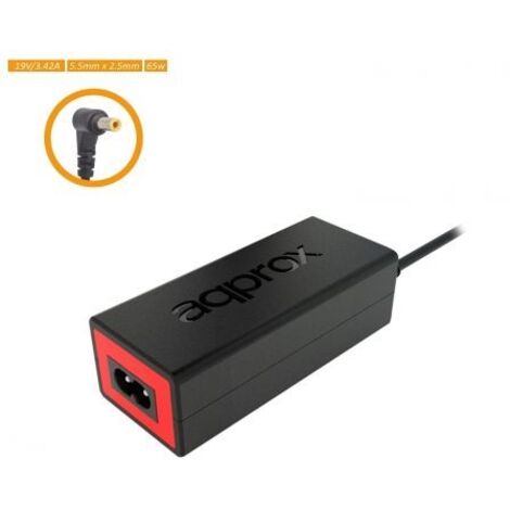 CARGADOR PORTATIL APPROX ESPECIFICO TOSHIBA 65W 5.25 x 2.5mm APPA09