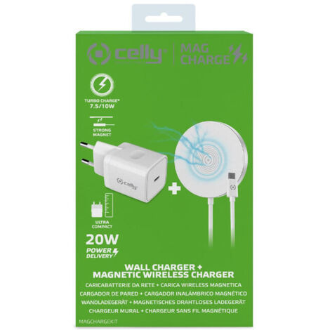 Cargador portátil Celly MAGCHARGEKIT Blanco