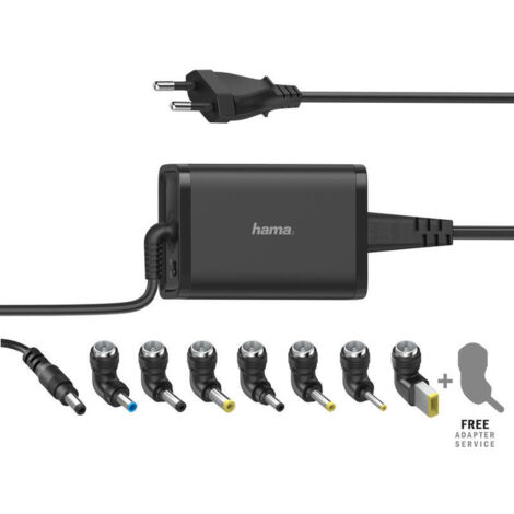 Cargador portátil Hama Negro 100-240 V 65 W