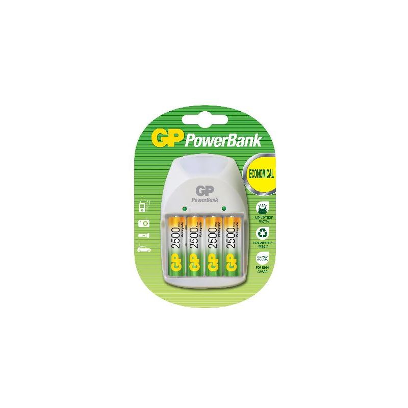 

gp cargador 4 pilas aa- aaa-9v-powerbank pb11gs250-2uw4 g265 - Mibricotienda