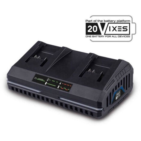 Cargador rapido de bateria doble 20v para baterias ixes Scheppach sdbc4.5a