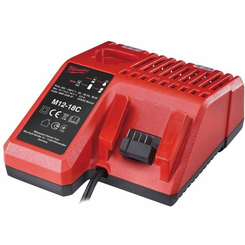 

Milwaukee M12-18 C 12V - 18V Litio-Ion Cargador de bateria