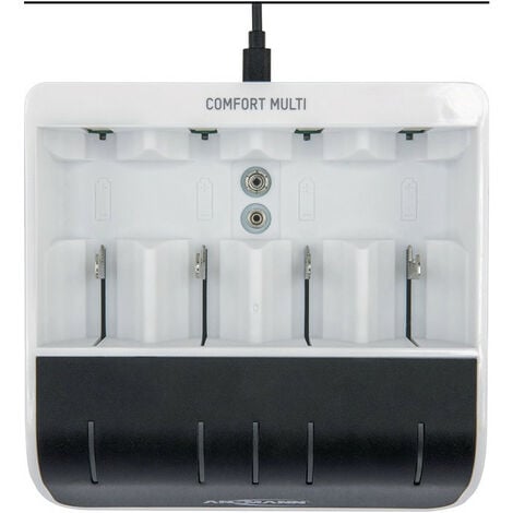 Cargador rápido NIBC-ComfortMulti-USB-CB con entrada USB 1.2 V NIMH Ansmann