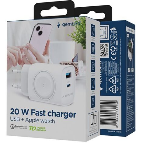Cargador rÃ¡pido USB 2 puertos , 20 W, negro