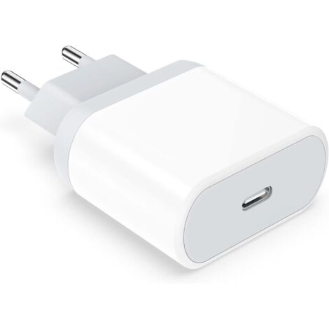 Cargador rápido USB-C de 20 W para iPhone 14/14 Plus/14 Pro/14 Pro Max/13/12/11/XS/XS Max/XR/X, iPad, AirPods, puerto de carga USB-C PD 3.0, adaptador de pared