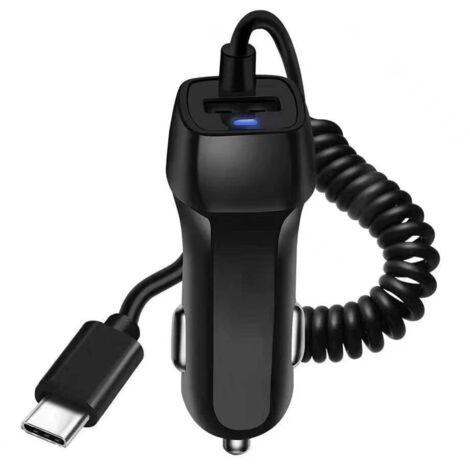 Cargador rápido USB para coche con cable tipo C, cargador de 12 V para encendedor de cigarrillos para Samsung Galaxy S23 Ultra Plus S22 S21 S20 A53 A23 A13 A14, Pixel 7 Pro 6, iPhone 13 12 11 XS, Huaw