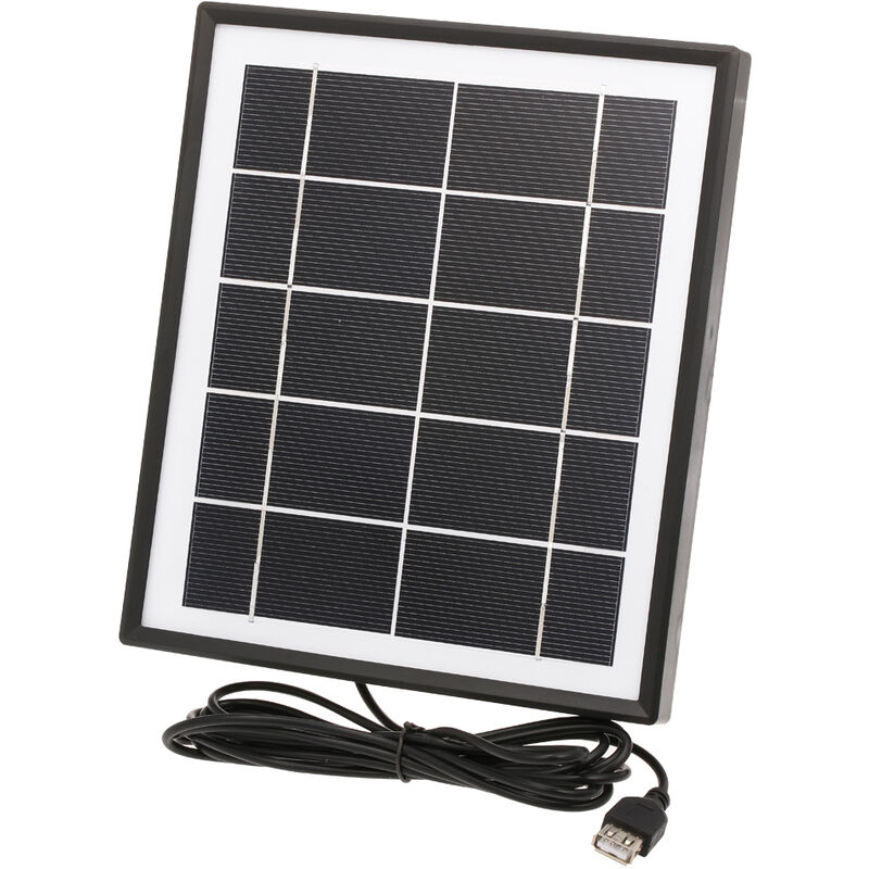 

Happyshopping - Cargador solar de 5 W, con salida USB de cable de 3 M, cargador de bateria de 3,7 V