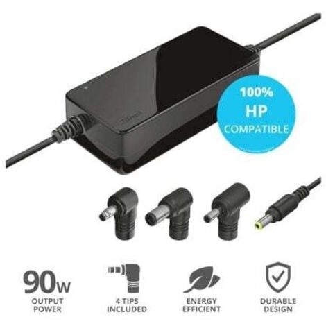 Cargador Trust Maxo Para Portátil Hp 90W 4 Conectores