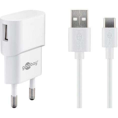 Cargador USB-C 1A 5V 1 M Blanco