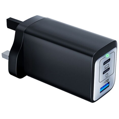 Cargador USB C 735 Nano II 65W 3 puertos PPS para MacBook Pro Air iPad Pro iPhone 16 16 Plus 16 Pro, etc.