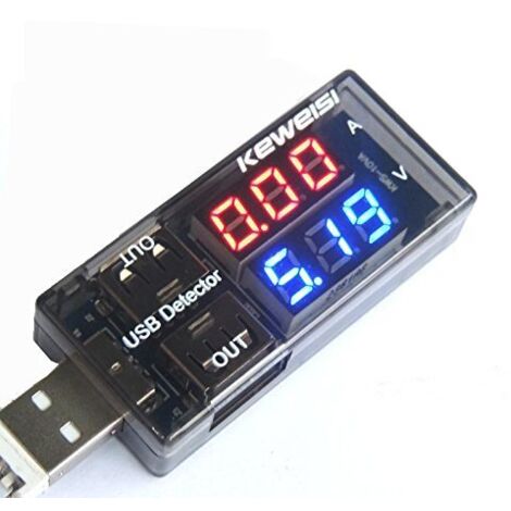 Cargador USB dual, comprobador de corriente, detector de voltaje, voltímetro de carga, amperímetro, 3-9 V, 0-3 A