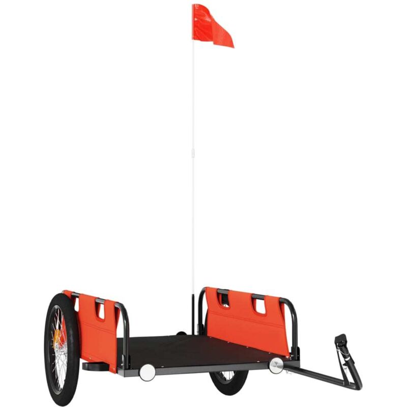 Vidaxl - Bike Trailer Orange Oxford Fabric and Iron Orange