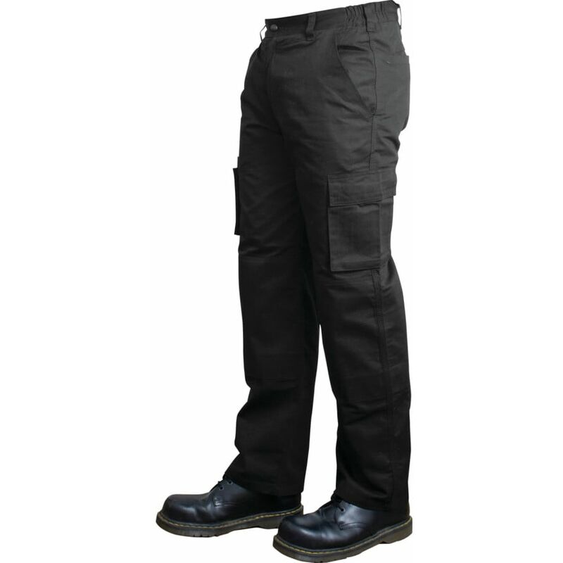 Cargo Trousers Black 30' W 33' Leg - Tuffsafe