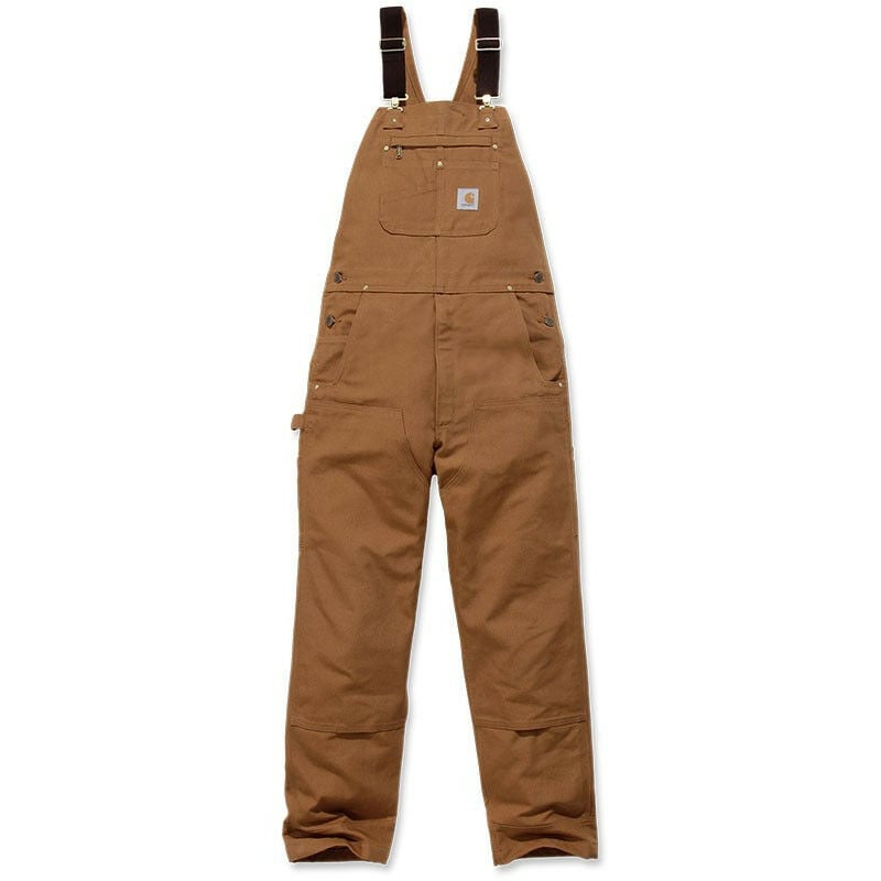 Salopette homme coton duck brut Carhartt 102776 - Marron foncé - 44 - Jambes standards - Marron foncé
