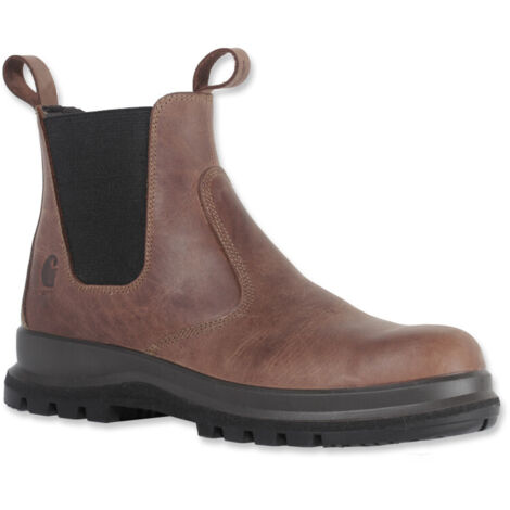 Carhartt – Bottes de sécurité Chelsea en cuir hydrotraité S3 – Semelle Vibram antidérapante – Embout en fibre de verre – F702919201S38