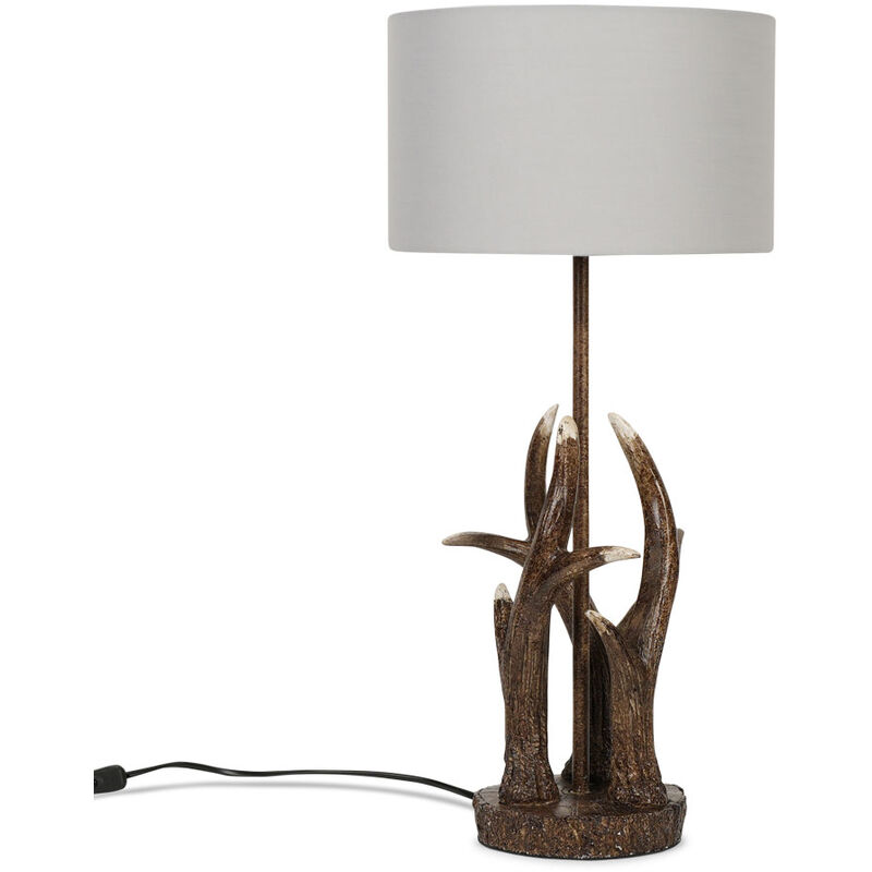 Caribou 59cm Table Lamp - Grey - Including LED Bulb