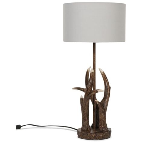 Caribou 59cm Table Lamp - Grey - Including LED Bulb