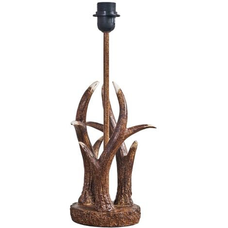 Caribou Intertwined Caribou Antler Design Table Lamp Base Rustic Natural Finish