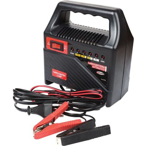 Carica batteria 6AH 12V auto Input: AC 230V 70HZ 101W 4,2A