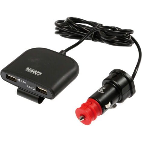 Caricabatteria 4 porte Usb con prolunga - Fast Charge - 7800 mA - 12/24V