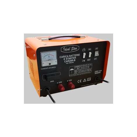 Caricabatteria avviatore car20 r-b ideal star funzione starter - tensione 12/24 v