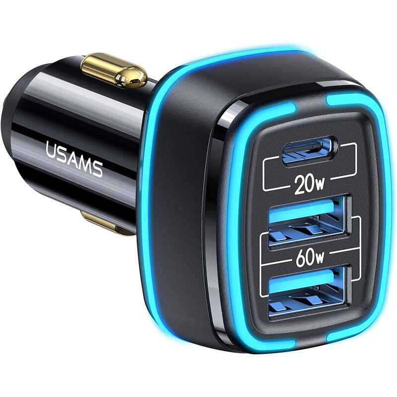 Caricabatteria da auto usb c 80 W/4,5 a, [20 w pd