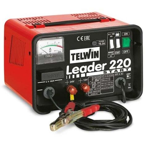 CARICABATTERIA LEADER 220 TELWIN - START VOLT 12/24 AH 30/180/400 - 1 pezzo