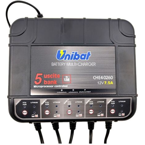 CARICABATTERIA MANTENITORE 'CHARGER BANK' corrente di carica 14,4V (piombo) - 14,6V (litio)