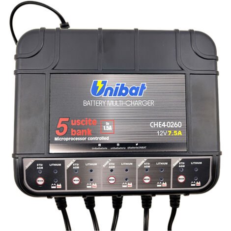 CARICABATTERIA MANTENITORE 'CHARGER BANK' corrente di carica 14,4V (piombo) - 14,6V (litio)