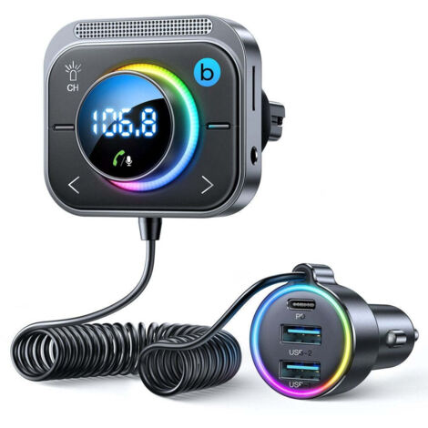 Caricabatteria per auto sign 30 w 2xusb a usb c pd - nero