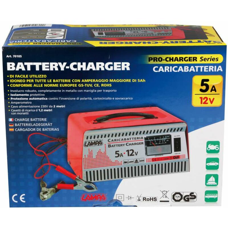 Image of Lampa - Caricabatteria Pro-Charger 12V - 5A