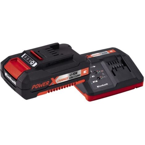 CARICABATTERIA RAPIDO CON BATTERIA EINHELL POWER-X-CHANGE 18V LITIO KIT 2 AH
