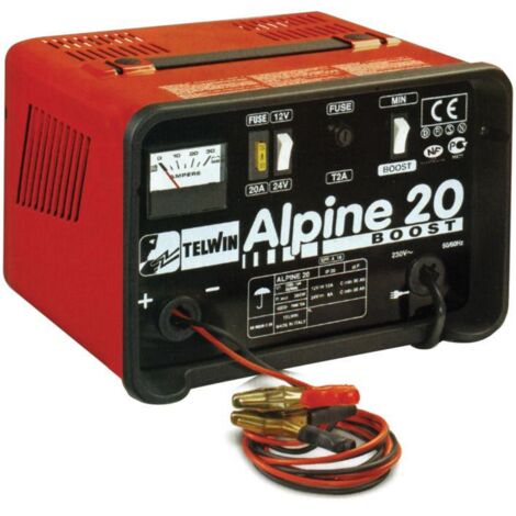 Caricabatteria Telwin Alpine 20 Boost 12-24V 18 A per Batterie ad Elettrolita