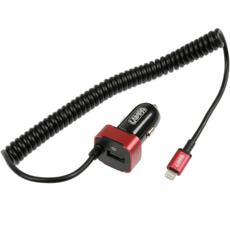 Caricabatteria Universal (Apple 8 pin / Micro Usb) con 1 porta Usb - Fast Charge - 2500 mA - 12/24V