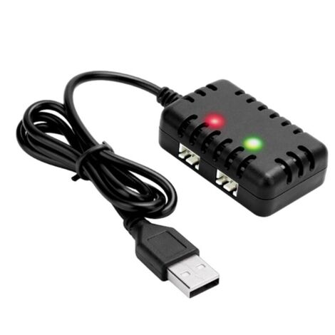 Caricabatterie 2 in 1 2S 7,4 V con connettore XH-3P per auto e camion RC AX24 SCX24 UTB18, batterie al litio da 7,4 V