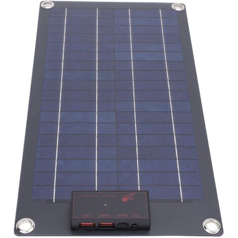 Caricabatterie a pannello solare pieghevole semiflessibile da 10 W 18 V con USB e corrente alternata da 100 A - Portatile per campeggio e telefoni